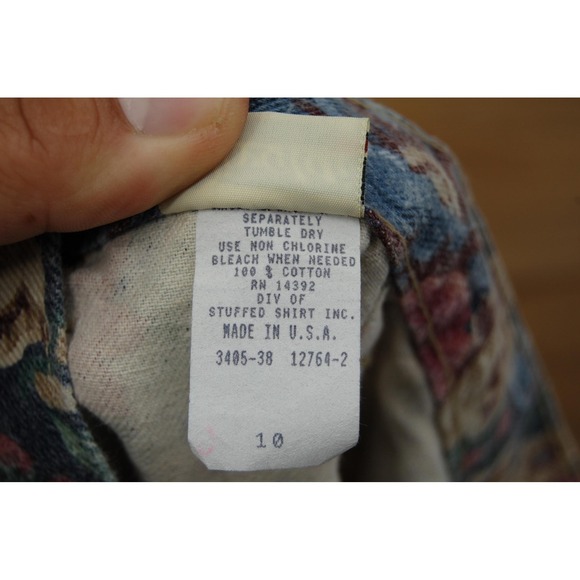 Vintage Vivalai Jeanswear Skirt Womens 10 Floral Cotton Denim Pencil USA 90s - Picture 11 of 11